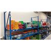 Image 2 : BLUE COMMERCIAL RACKING UNIT WITH 4- 8' UPRIGHTS, 18- 8' SIDE RAILS & ALUMINUM PANEL DECKING