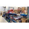 Image 4 : BLUE COMMERCIAL RACKING UNIT WITH 4- 8' UPRIGHTS, 18- 8' SIDE RAILS & ALUMINUM PANEL DECKING