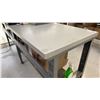 Image 2 : GREY ADJUSTABLE HEIGHT 2 TIER WORK TABLE APPROX 69"L X 30"D *CONTENTS NOT INCLUDED*