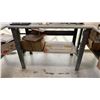 Image 1 : GREY ADJUSTABLE HEIGHT 2 TIER WORK TABLE APPROX 48"L X 30"D *CONTENTS NOT INCLUDED*