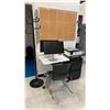 Image 1 : HP OFFICEJET 8015E PRINTER, 2 DRAWER BLACK METAL FILING CABINET, ADJUSTABLE HEIGHT