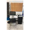 Image 2 : HP OFFICEJET 8015E PRINTER, 2 DRAWER BLACK METAL FILING CABINET, ADJUSTABLE HEIGHT