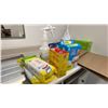 Image 4 : CONTENTS IN BATHROOM INCLUDING- GARBAGE BAGS, PAPER TOWEL, TOILET PAPER, CLEANING SUPPLIES &