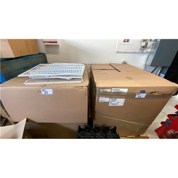 NORBEC COMMERCIAL GLASS DOOR DISPLAY WALK IN COOLER AND FREEZER UNITS WITH 2 TECUMSEH ASHS2520ZAFG1