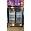 Image 1 : ATOSA MCF8707GR STAINLESS STEEL GLASS FRONT 2 DOOR COMMERCIAL MOBILE REACH IN REFRIGERATION UNIT