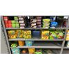 Image 11 : CONTENTS OF 5 SECTIONS OF ASSORTED CANDY, COOKIES, DRINKS, GUM, CHOCOLATE, NUTS, CRACKERS & MORE
