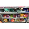 Image 23 : CONTENTS OF 5 SECTIONS OF ASSORTED CANDY, COOKIES, DRINKS, GUM, CHOCOLATE, NUTS, CRACKERS & MORE