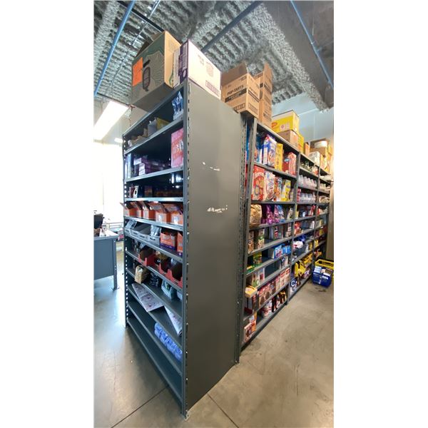 CONTENTS OF 7 SECTIONS OF COFFEE, CEREAL, RICE, PASTA, BEEF JERKY, TEA, CONDIMENTS, CHOCOLATE,