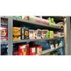 Image 5 : CONTENTS OF 7 SECTIONS OF COFFEE, CEREAL, RICE, PASTA, BEEF JERKY, TEA, CONDIMENTS, CHOCOLATE,