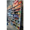 Image 1 : CONTENTS OF 2 SHELVING UNITS- COOKING OILS, CANNED GOODS, CONDIMENTS, PASTA, SPICES & MORE