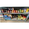 Image 2 : CONTENTS OF 2 SHELVING UNITS- COOKING OILS, CANNED GOODS, CONDIMENTS, PASTA, SPICES & MORE