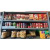 Image 4 : CONTENTS OF 2 SHELVING UNITS- COOKING OILS, CANNED GOODS, CONDIMENTS, PASTA, SPICES & MORE