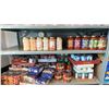 Image 6 : CONTENTS OF 2 SHELVING UNITS- COOKING OILS, CANNED GOODS, CONDIMENTS, PASTA, SPICES & MORE