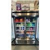 Image 2 : ATOSA MCF8073ES STAINLESS STEEL GLASS FRONT 2 DOOR COMMERCIAL MOBILE REACH IN FREEZER UNIT