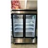 Image 1 : ATOSA MCF8707GR STAINLESS STEEL GLASS FRONT 2 DOOR COMMERCIAL MOBILE REACH IN REFRIGERATION UNIT