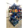 Image 1 : BLUE COMMERCIAL RACKING UNIT WITH 6- 8' UPRIGHTS, 34- 8' SIDE RAILS & ALUMINUM PANEL DECKING