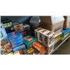 Image 10 : ULINE 4 TIER SHELVING UNIT WITH ASSORTED GAMES, PUZZLES, KIDS TOYS