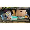 Image 6 : ULINE 4 TIER SHELVING UNIT WITH ASSORTED STATIONERY ITEMS, CRAYOLA SETS, COLOURING BOOKS & MORE