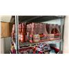 Image 4 : ULINE 6 TIER SHELVING UNIT WITH ASSORTED ITEMS- CANNED GOODS, CONDIMENTS, SPICES, TEA, CANDY, TOYS &