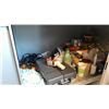 Image 4 : ULINE GREY 4 DOOR ADJUSTABLE HEIGHT WORK CABINET WITH ASSORTED CONTENTS- COFFEE PODS, GLOVES, PAPER