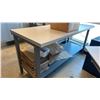 Image 2 : ULINE GREY 2 TIER ADJUSTABLE HEIGHT WORK TABLE APPROX 72"L X 30"D