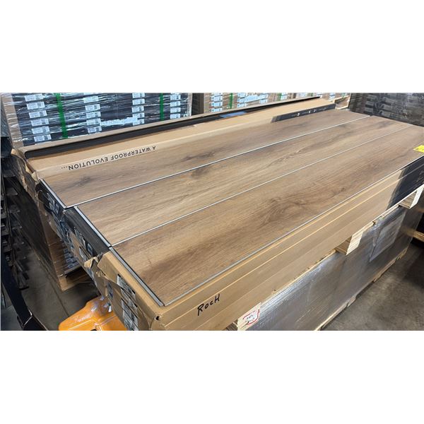 906.88 SQFT AQUAFIX COLLECTION GRAND CRU EVOLVED 8MM COLOR: ROCHEBELLE STONE PLASTIC COMPOSITE