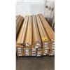 Image 1 : MIXED ITEMS INCL STAIRNOSE, REDUCER, T-MOULDING IN VARIOUS COLOR 94" IN MOULDINGS