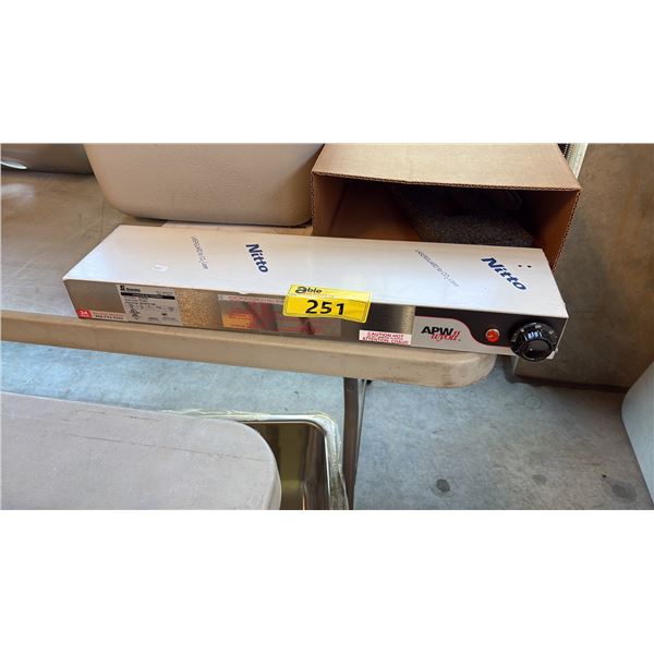APW WYOTT FD-24H 24-INCH, HIGH-WATTAGE STAINLESS STEEL COMMERCIAL-GRADE OVERHEAD FOOD WARMER