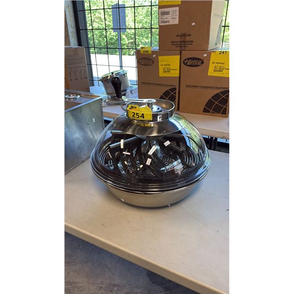 STAINLESS STEEL MANUAL 16-INCH BUD LEAF BOWL TRIMMER W/ VISIBILITY DOME