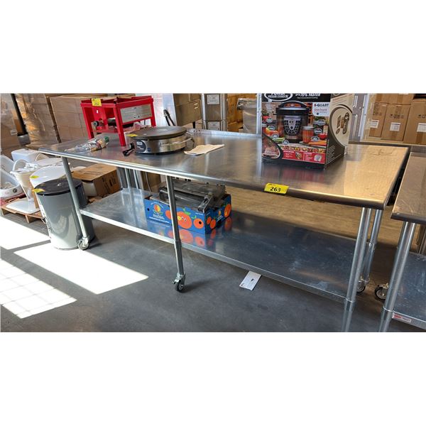 STAINLESS STEEL COMMERCIAL-GRADE PREP TABLE D36" X W96" X H40"