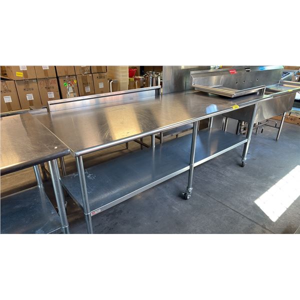 STAINLESS STEEL COMMERCIAL-GRADE PREP TABLE D36" X W96" X H38"