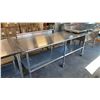 Image 1 : STAINLESS STEEL COMMERCIAL-GRADE PREP TABLE D36" X W96" X H38"