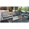 Image 1 : STAINLESS STEEL COMMERCIAL-GRADE 3-COMPARTMENT KITCHEN SINK D26" X W100" X H49"