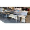 Image 3 : STAINLESS STEEL COMMERCIAL-GRADE 3-COMPARTMENT KITCHEN SINK D26" X W100" X H49"