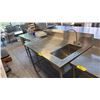 Image 2 : STAINLESS STEEL PREP TABLE WITH SINK D32" X W52" X H43"