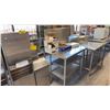 Image 1 : STAINLESS STEEL PROFESSIONAL-GRADE BACKSPLASH PREP TABLE D24" X W39" X H56"