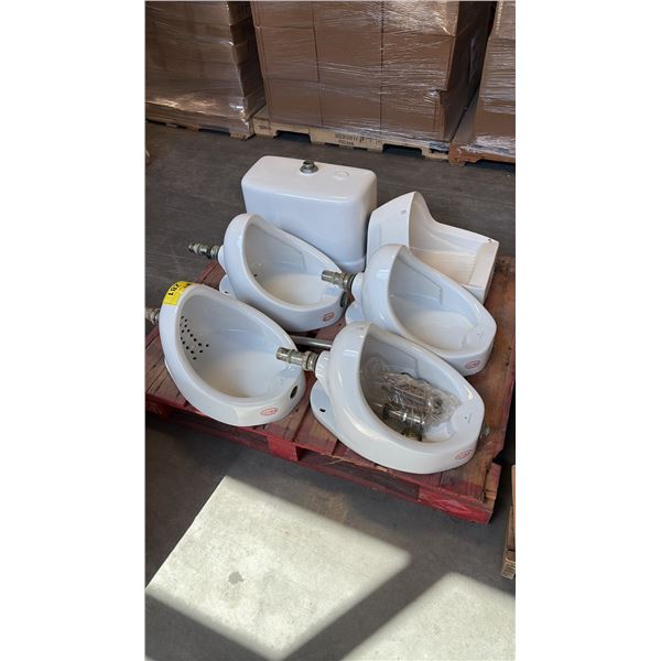 HIGH-EFFICIENCY COMMERCIAL URINALS AND A TANK