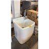 Image 2 : WHITE UTILITY LAUNDRY SINK W/ CABINET BASE D22" X W26" X H39"