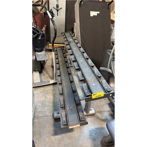 LIFE FITNESS 2-TIER DUMBBELL RACK 90" WIDTH