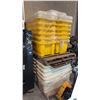 Image 1 : 22 INDUSTRIAL YELLOW AND WHITE STORAGE TOTES D20" X W42" X H14"