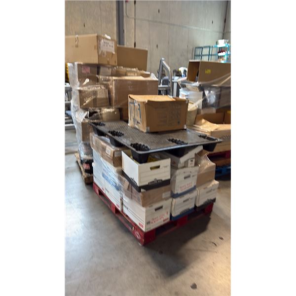 4 PALLETS OF ASSORTED FIXTURES, HOUSEHOLD MISC AND MORE