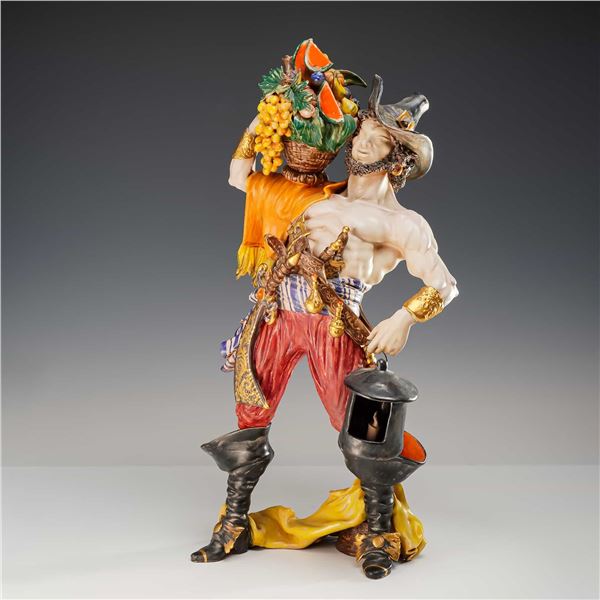 G. Danti Italian Art Pottery Mongolian Warrior Figurine