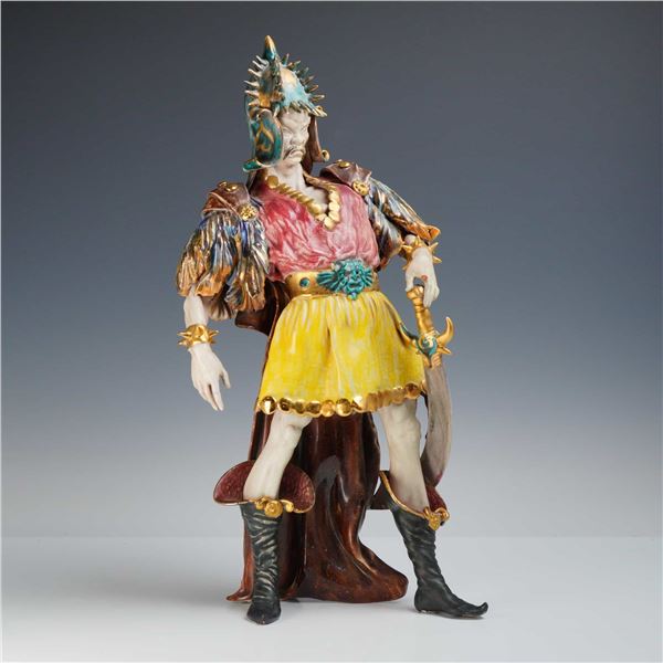 Gino Danti Mongolian Warrior Italian Art Pottery Figurine
