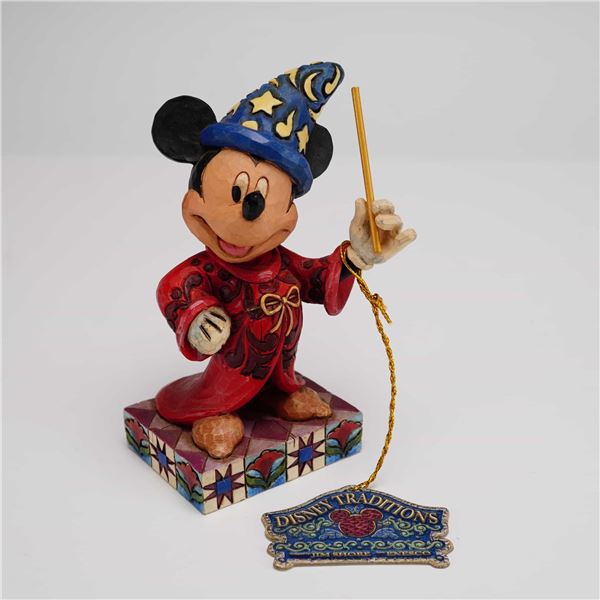 Enesco Disney Traditions Sorcerer Mickey Mouse Touch of Magic Figurine, Modern Era.