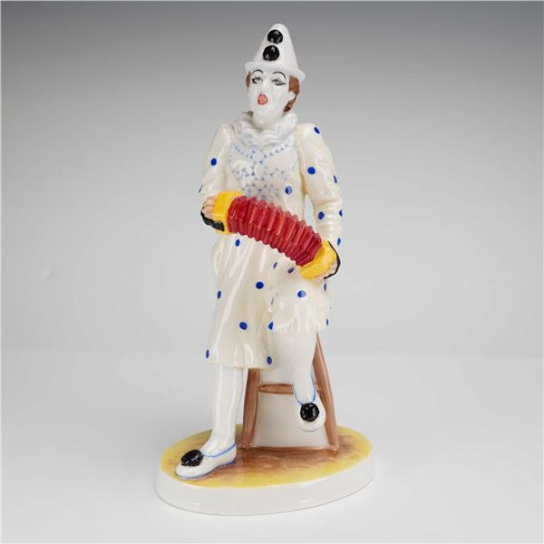 Coalport Cavalcade of Clowns Figurine, White Faced Serenade