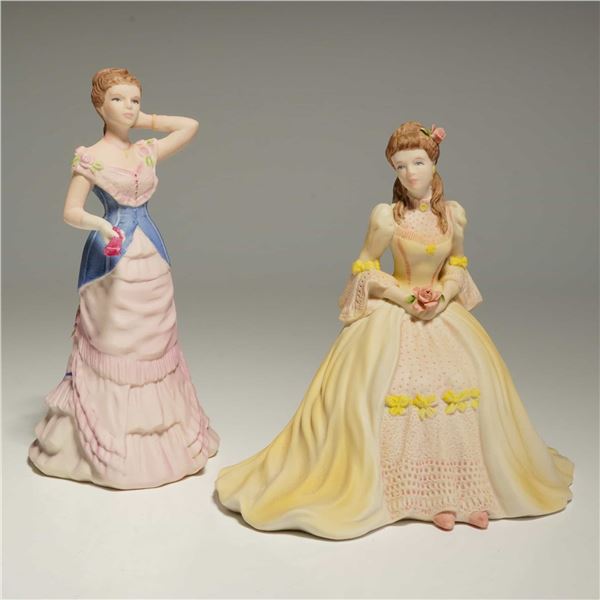 2pc Coalport Beau Monde Figurines, Kate and Georgina