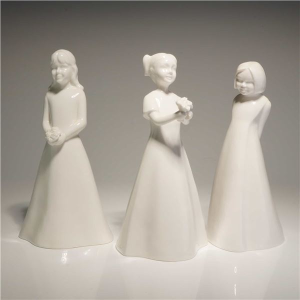 3pc Coalport Figurines, Just for You, My Little Angel, & The Bridesmaid