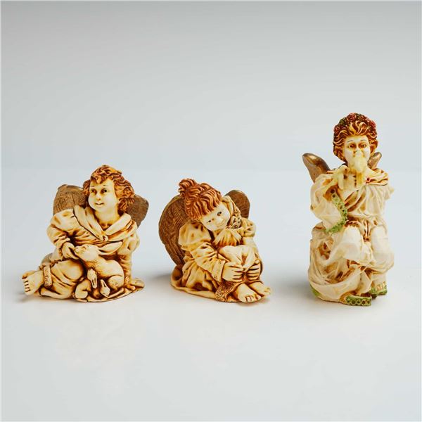 3pc Harmony Kingdom Box Figurines, La Gardienne, Joie de Vivre, & Ingenue