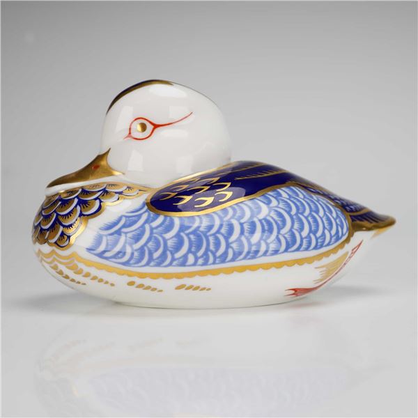 Royal Crown Derby Imari Duck Bone China Figurine Paperweight