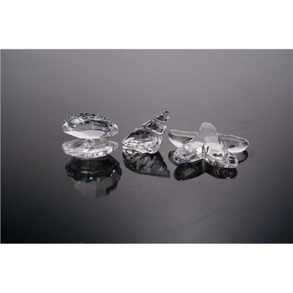 Swarovski Silver Crystal South Sea Collection, Three Figurines